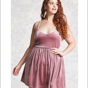 Velvet Blush Pink Mini Dress